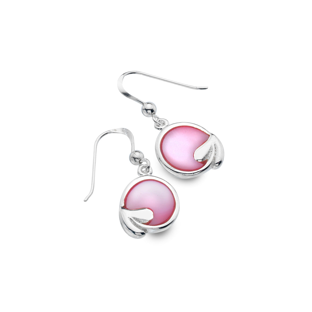 Mackintosh pink leaf earrings