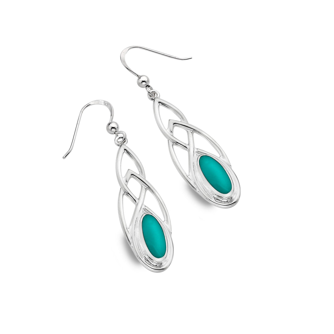 Turquoise celtic earrings