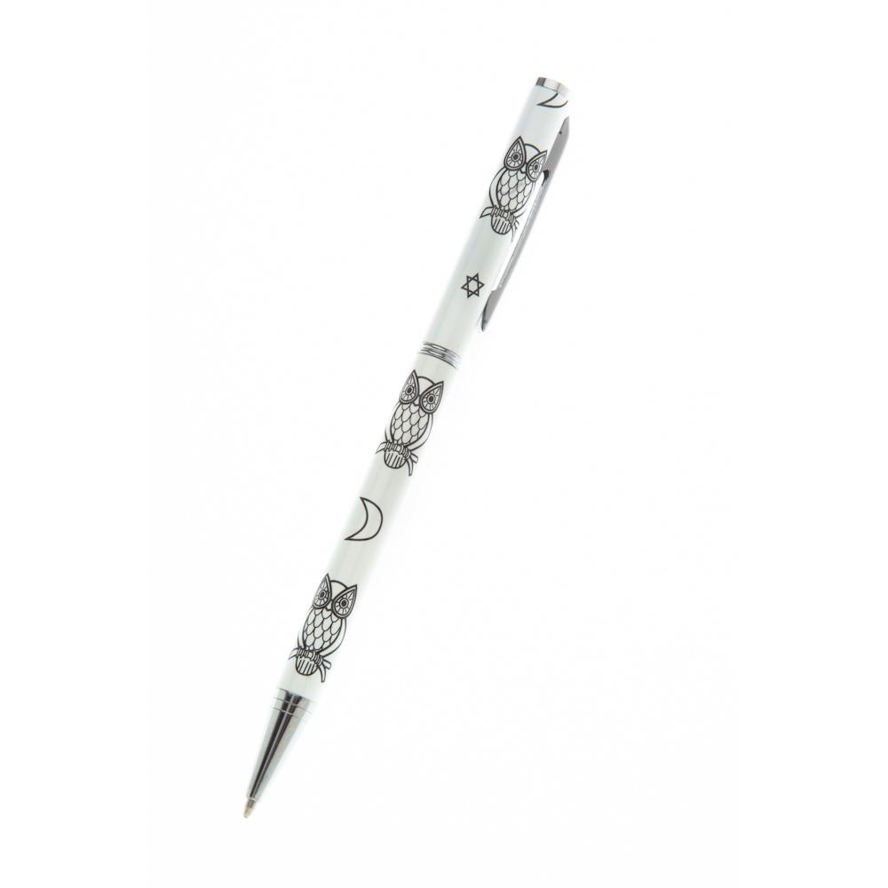 Ballpoint Pens - Owl White Slim Ballpoint Pen
