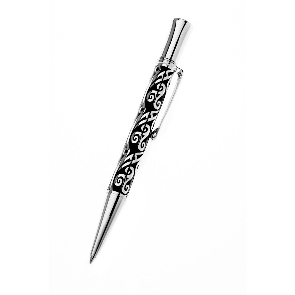 Ballpoint Pens - Triskele & Scroll Celtic Etched 10mm Ballpoint Pen