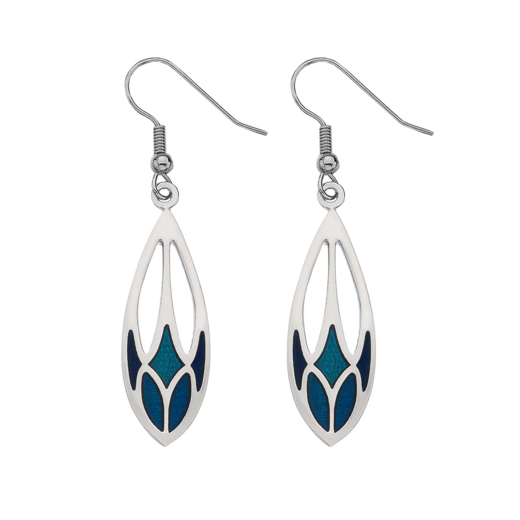 Jewellery - Blue Mackintosh Rose Buds Earrings