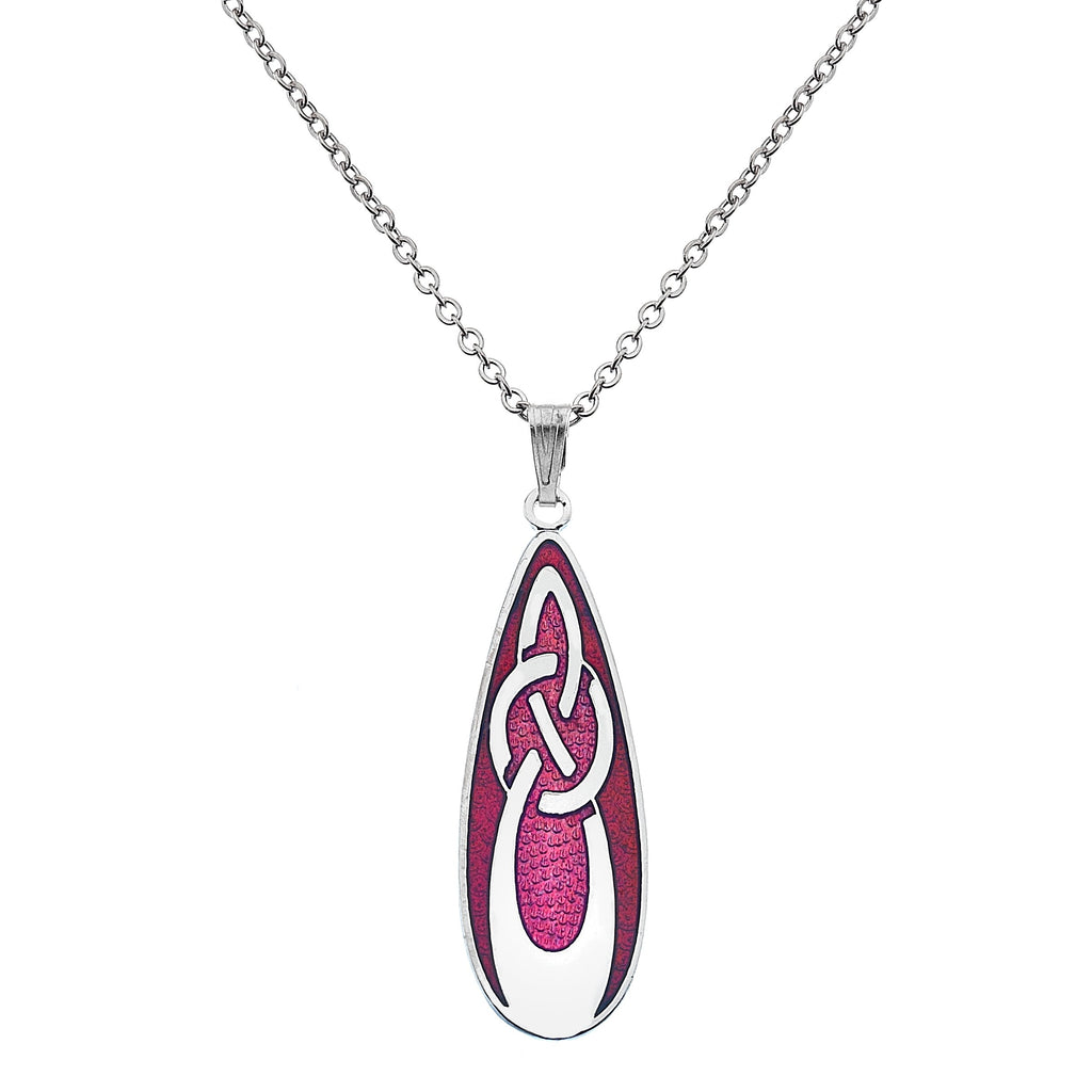 Necklaces - Red Teardrop Celtic Knot Necklace