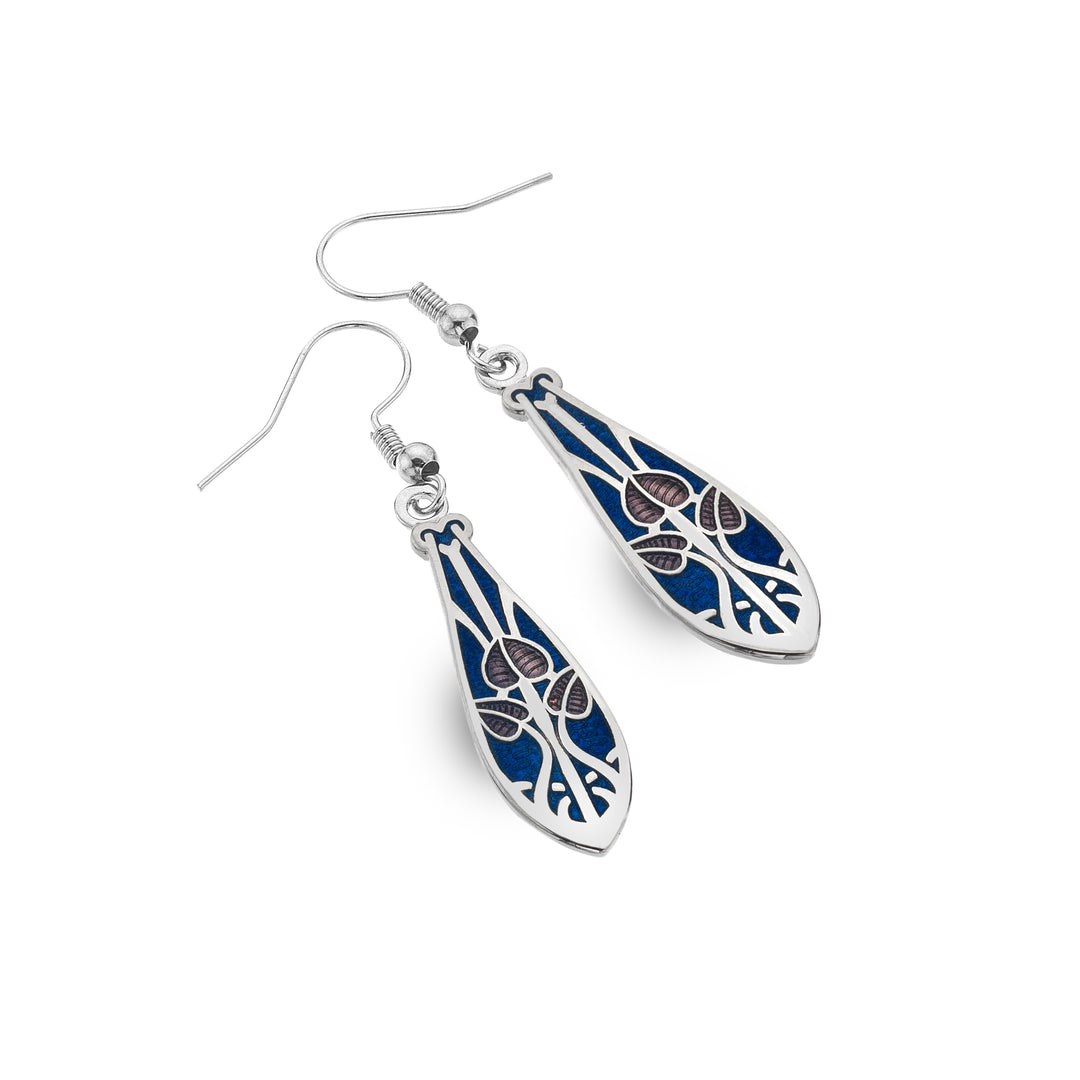 Blue Mackintosh Spring Leaves Earrings