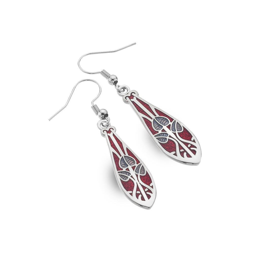Red Mackintosh Spring Leaves Earrings