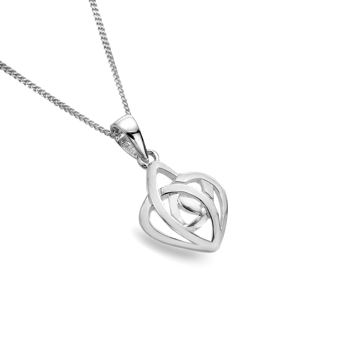 Rennie Mackintosh Heart Design Pendant Necklace in Sterling Silver ...