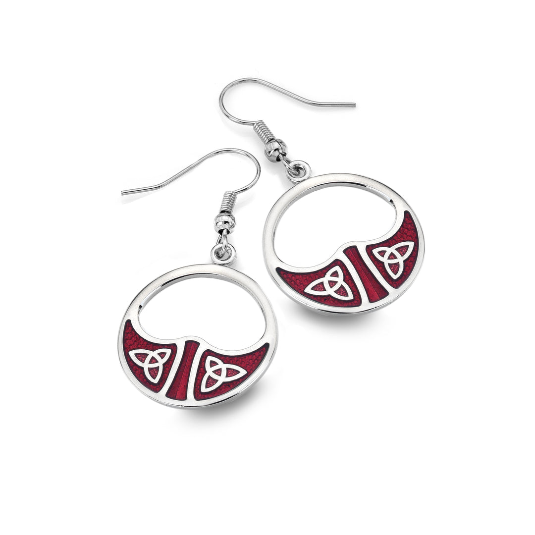 Red tara earrings