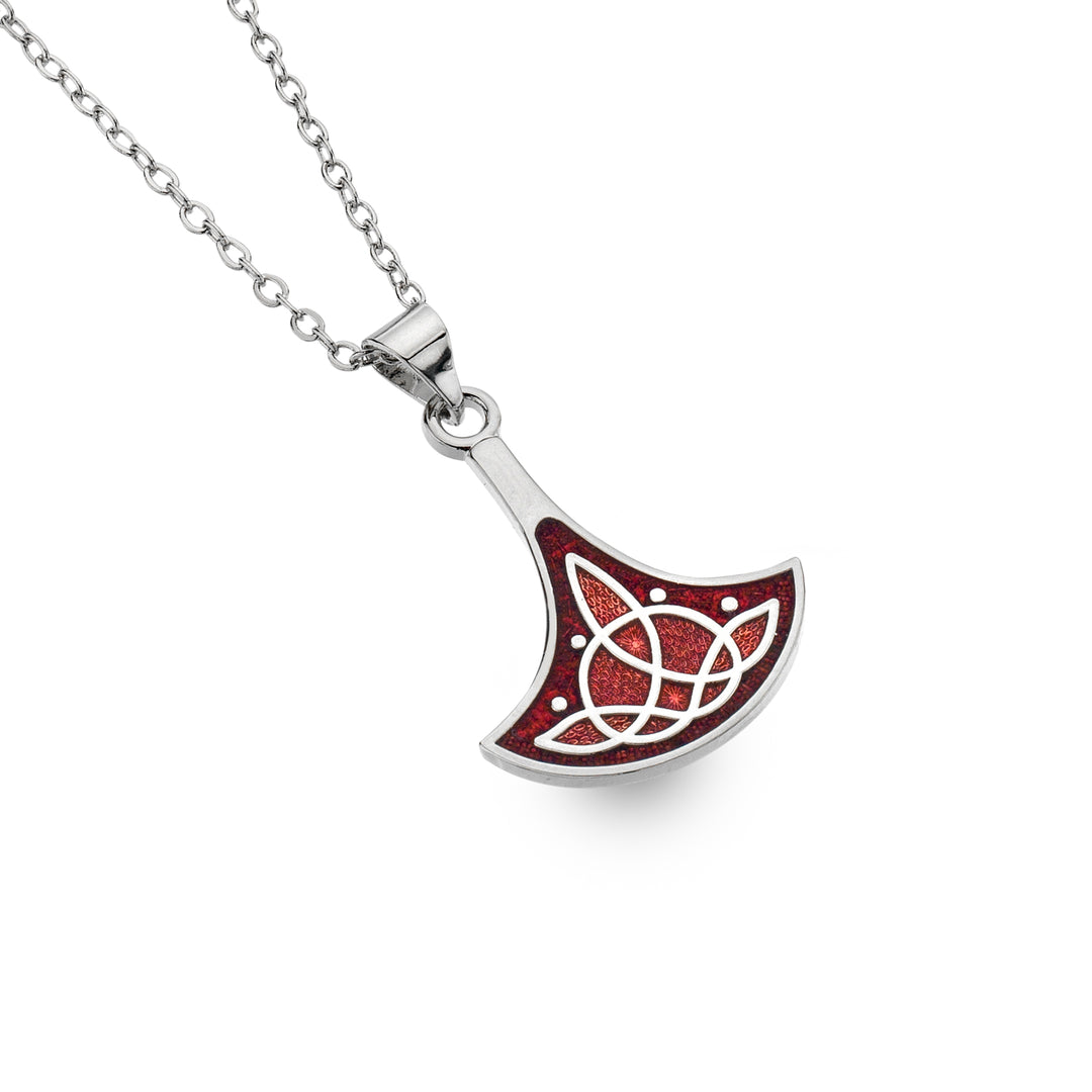 Viking axe red necklace