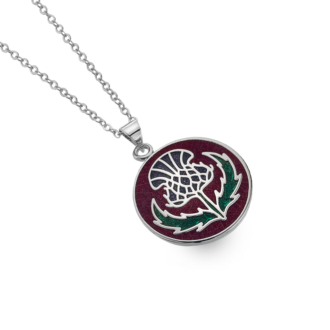 Red thistle necklace