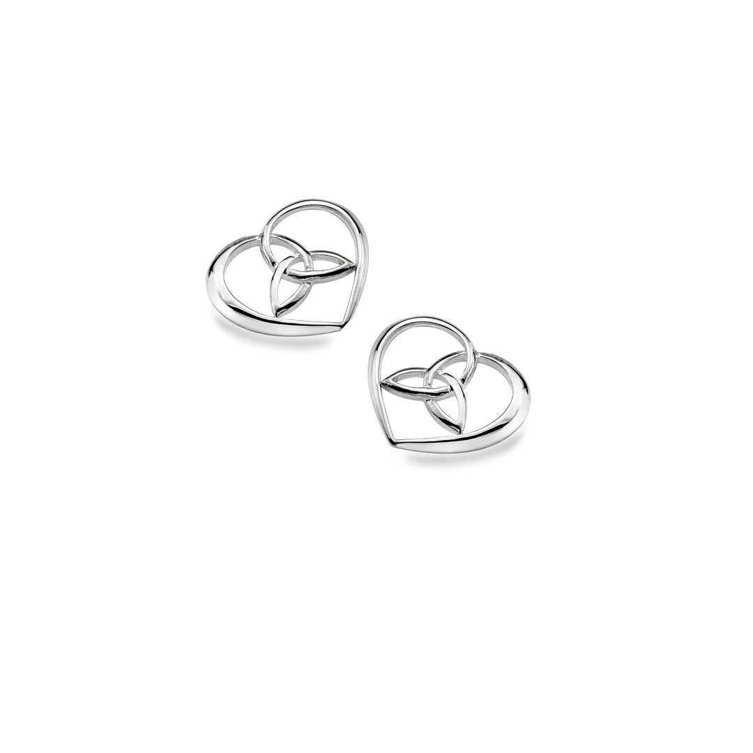 Celtic trinity Heart Studs