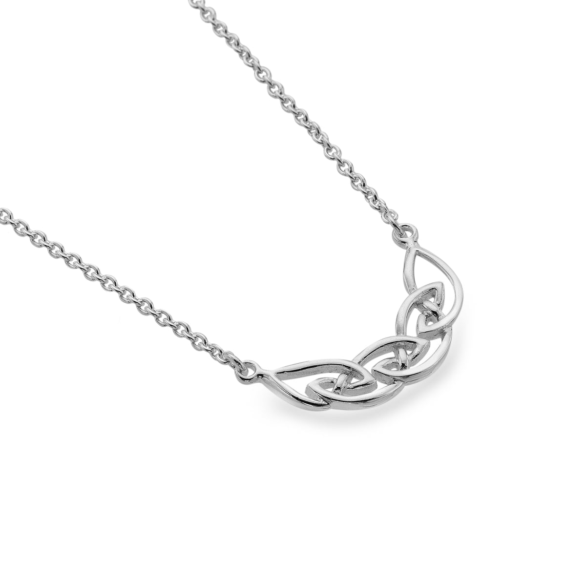 Lindisfarne Knot Necklace - Celtic Design - Sterling Silver Pendant ...