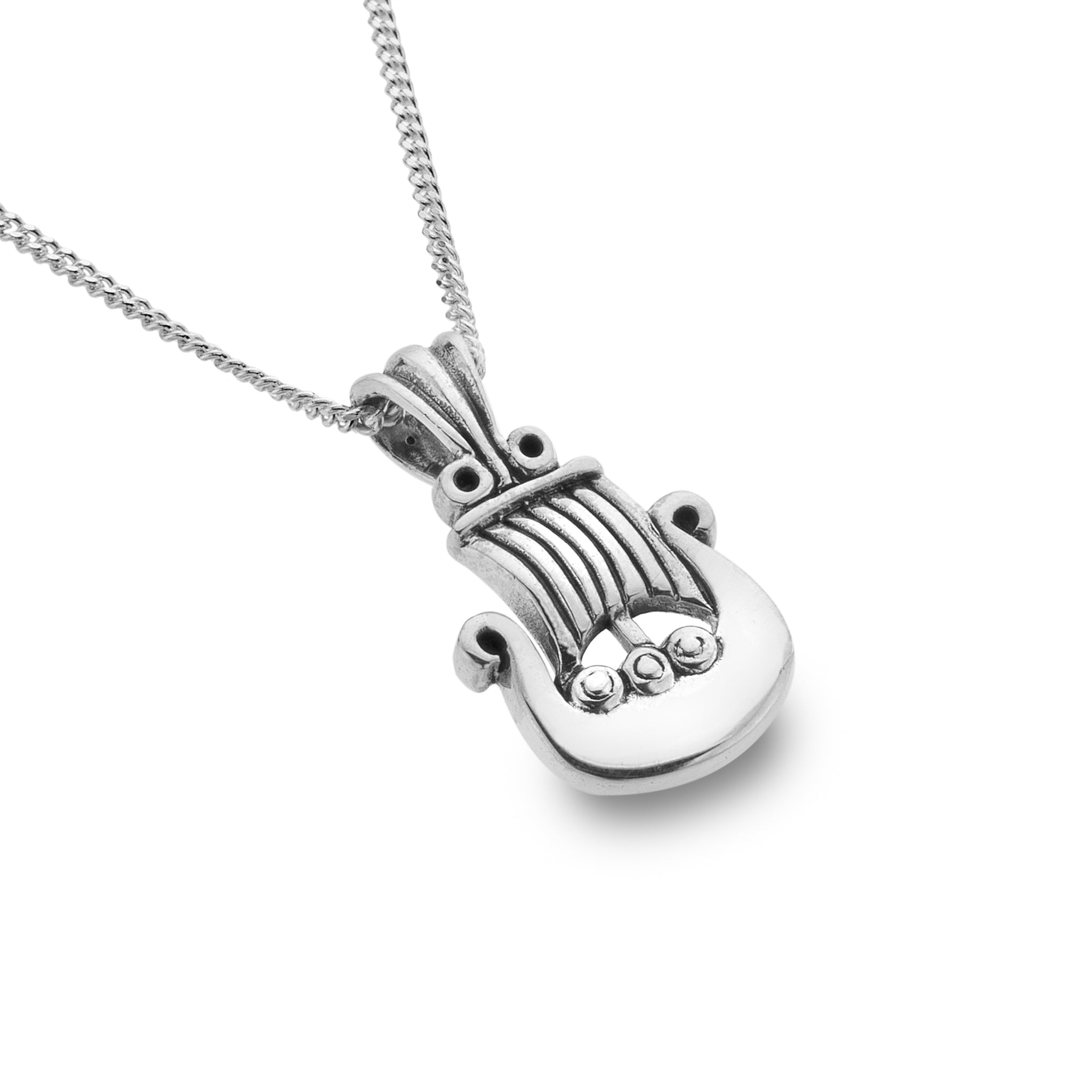 WithLoveSilver 925 Sterling Silver Norse Viking Ship Pendant - 2.7 Grams, Black Velvet Pouch