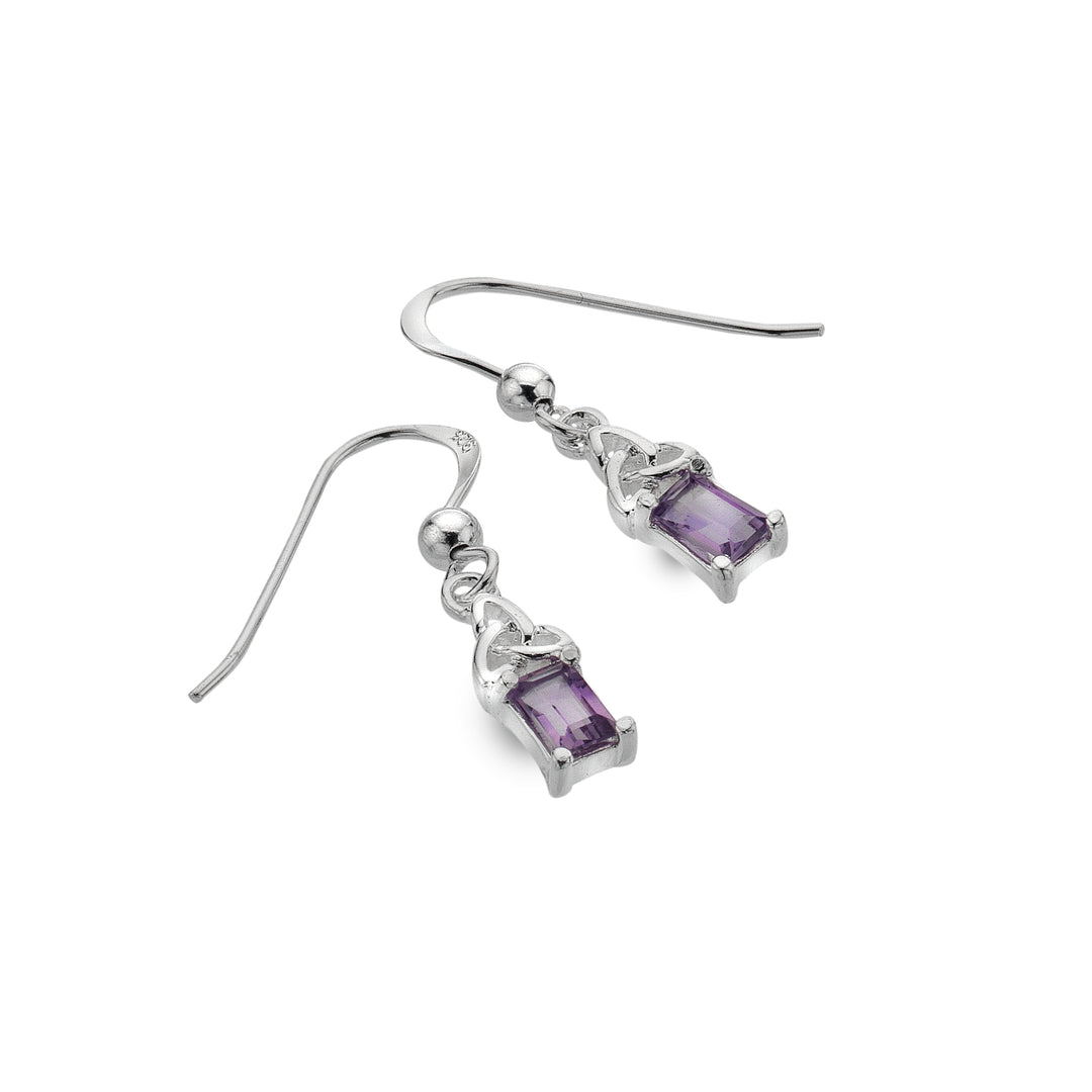 Sacred Trinity Amethyst Earrings