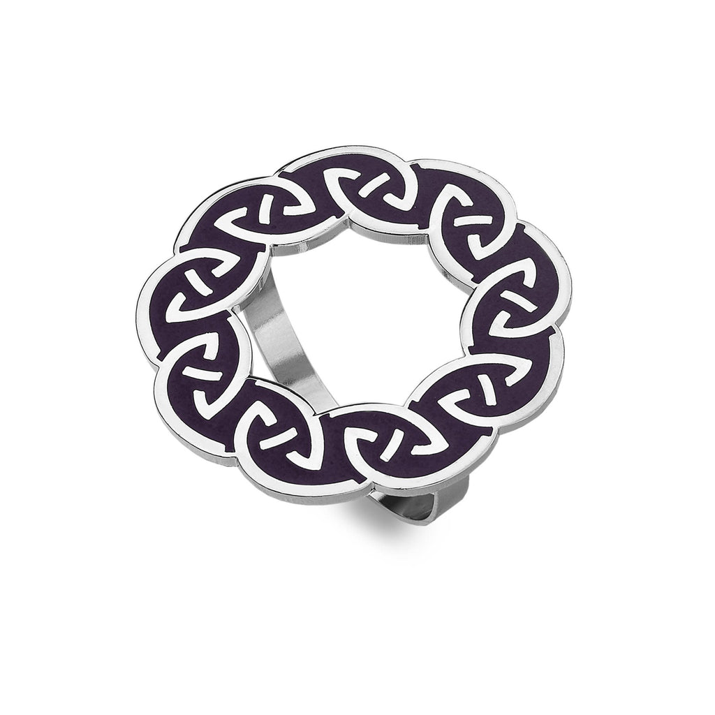 Sea Gems Celtic Circles and Slim Knot Scarf Ring