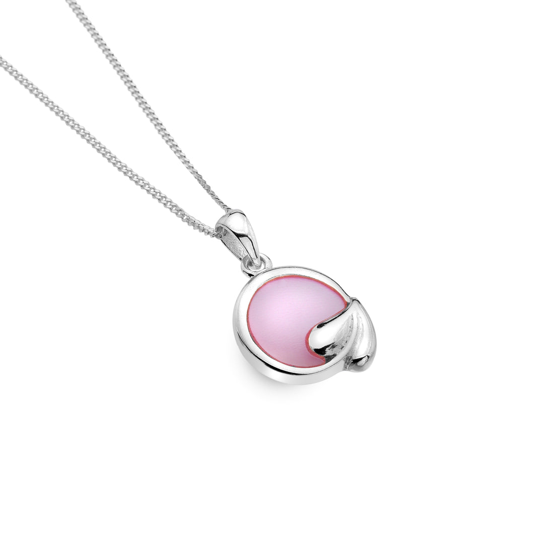 Mackintosh pink leaf pendant
