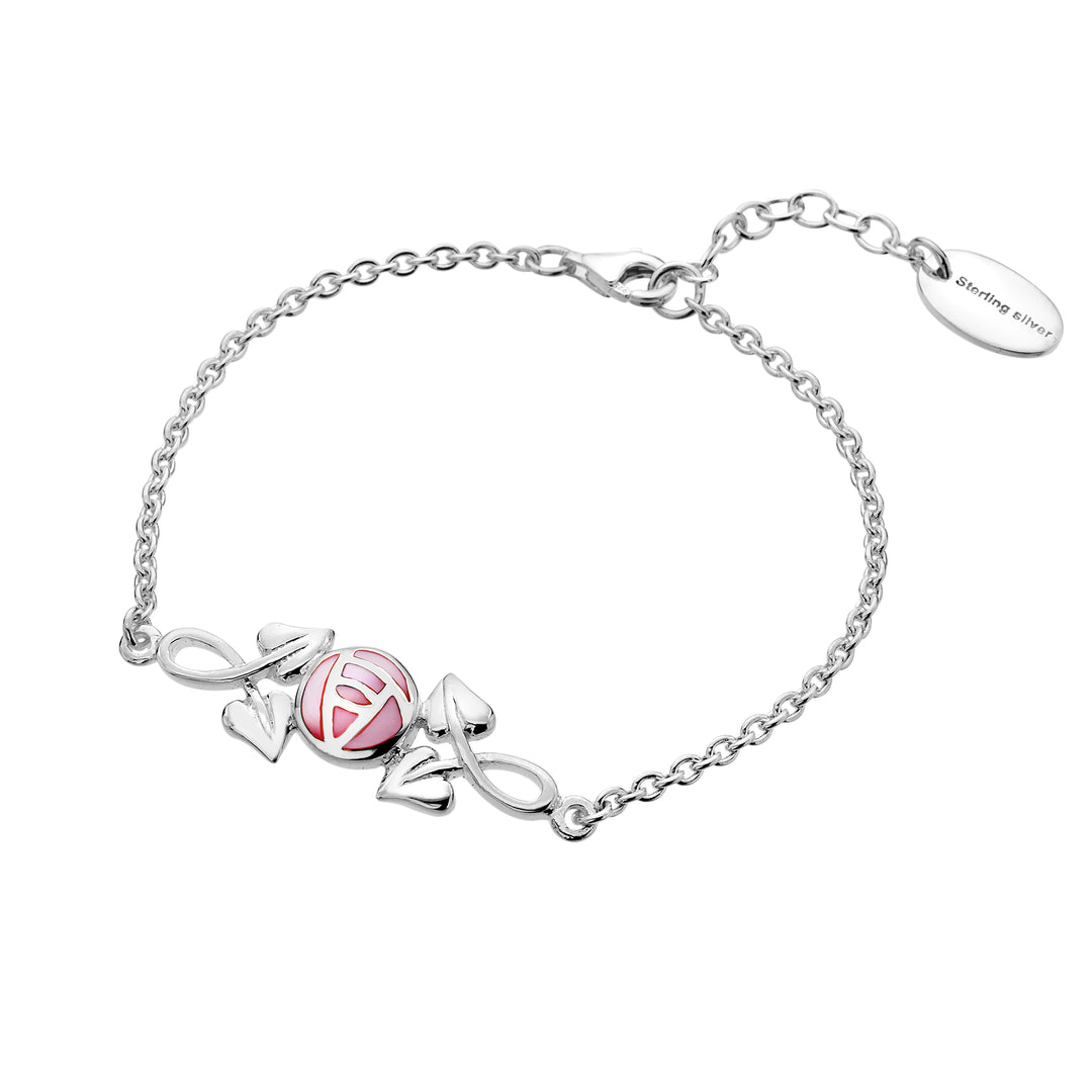 Rose and leaf bracelet
