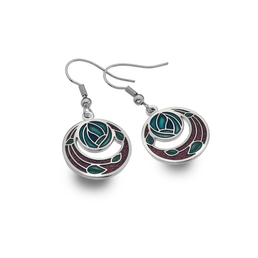 Mackintosh rose garden earrings