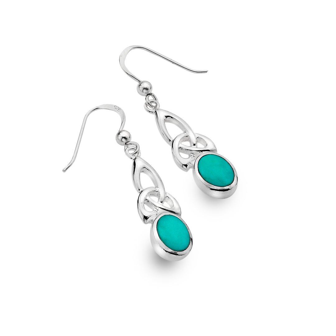 Turquoise celtic heritage earrings