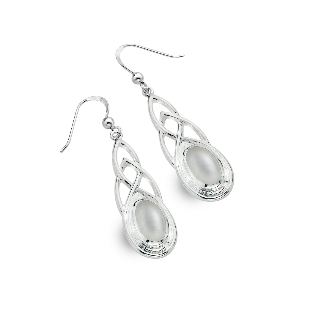 Moonstone celtic earrings