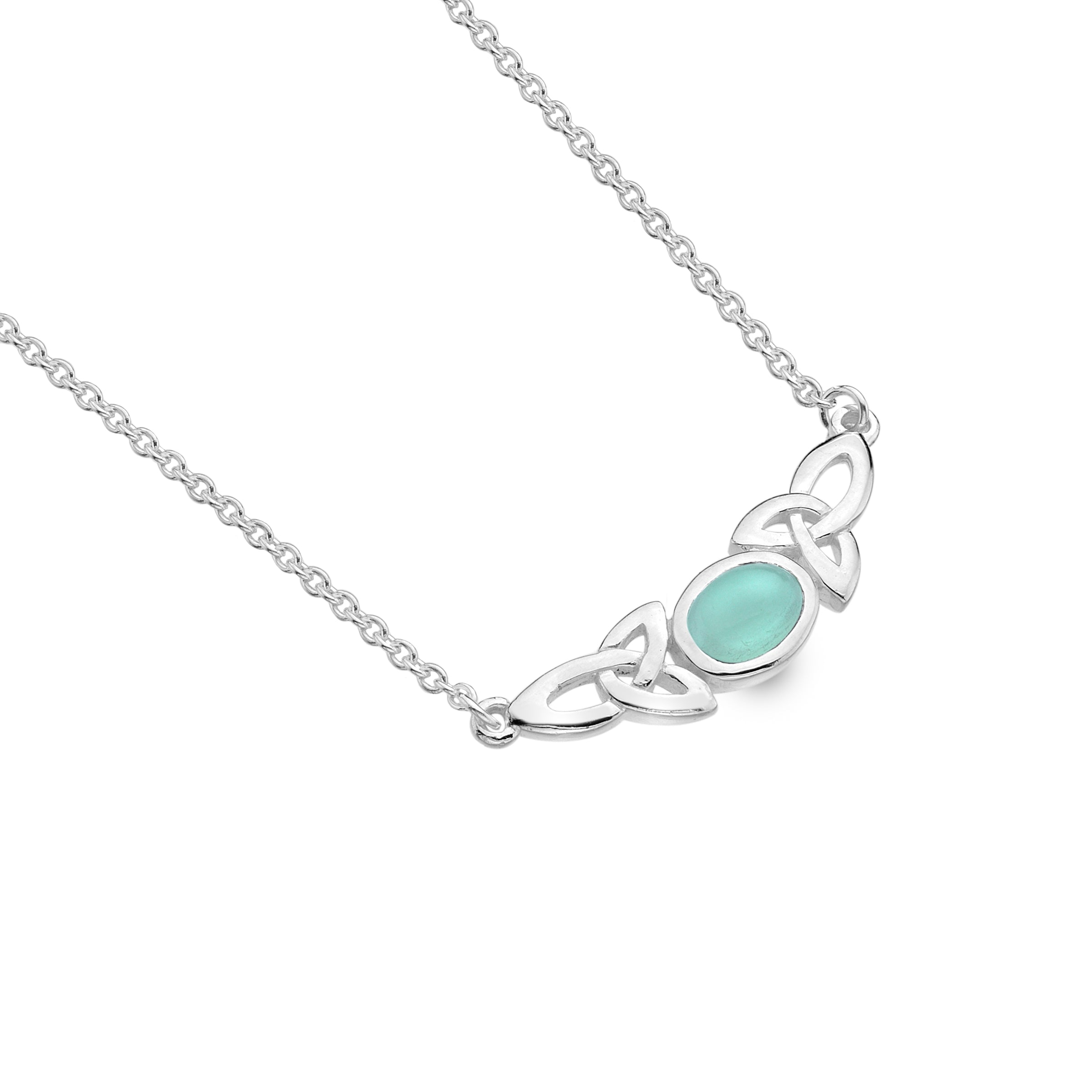 Sterling Silver and Blue Chalcedony Pendant. – Smithsonia