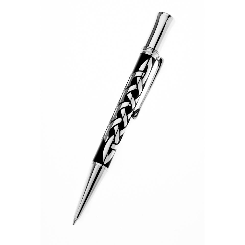 Ballpoint Pens - Celtic Pointed Knot Etched Ballpoint Pen 10mm