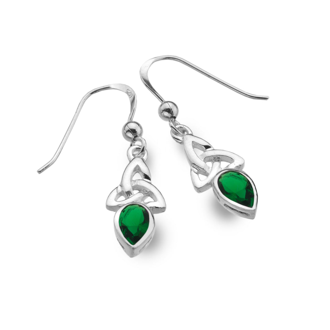 May - Emerald (Synthetic Stone) - Birthstone earrings