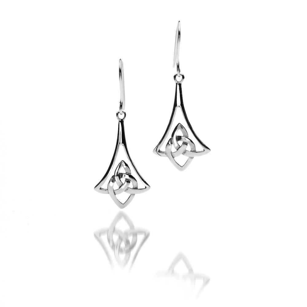 Earrings - Sterling Silver Celtic Bell Earrings