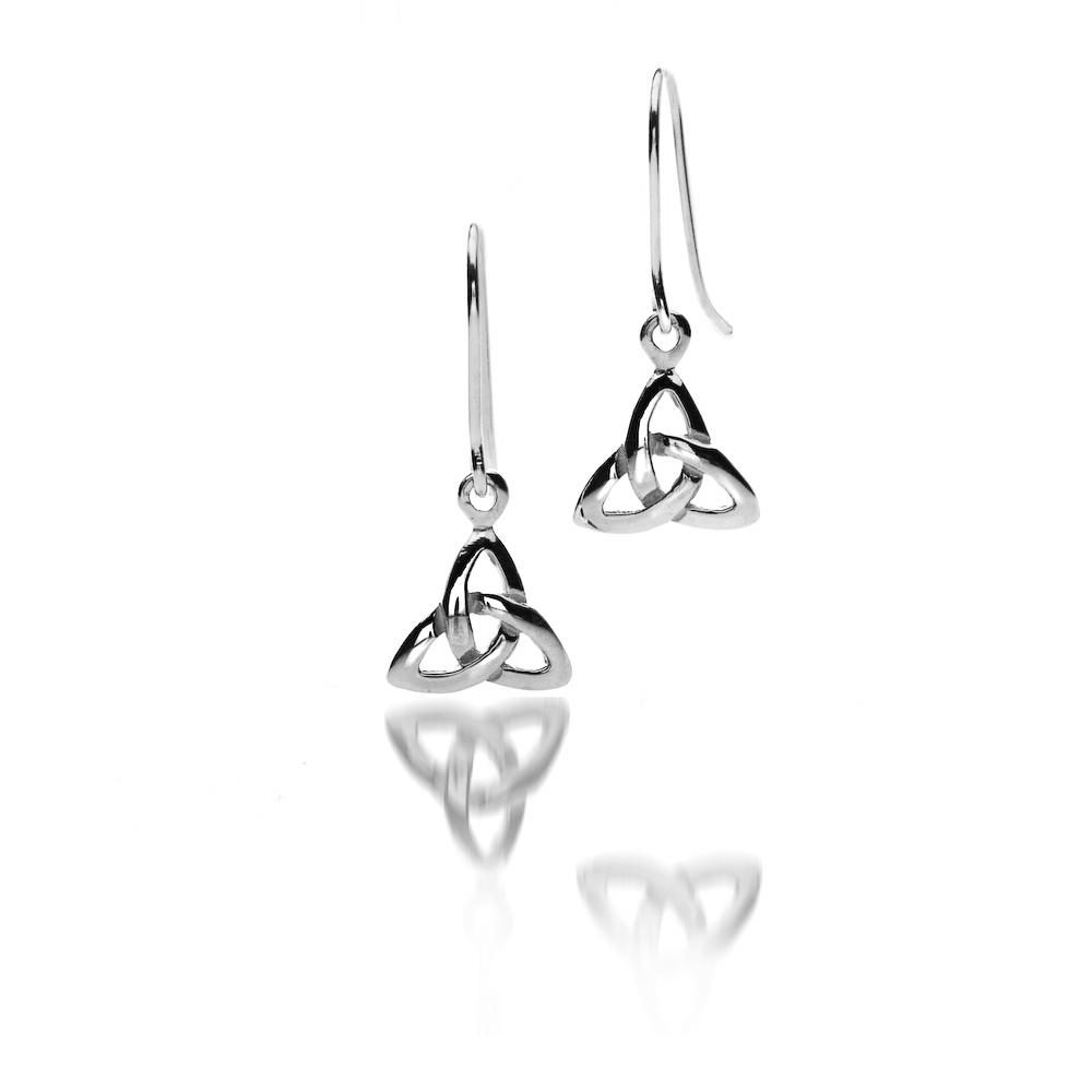Earrings - Sterling Silver Celtic Trinity Knot Earrings