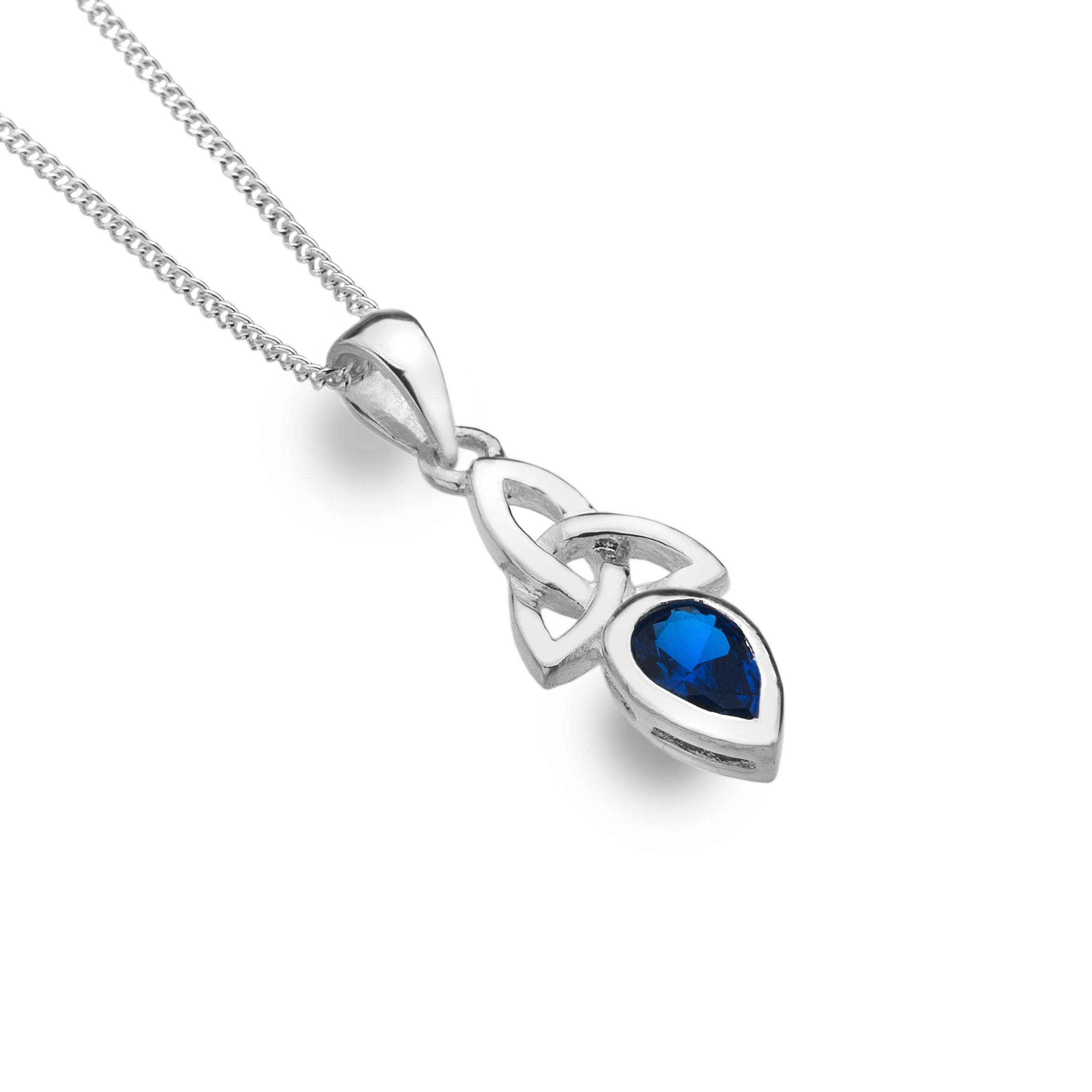 Amazon.com: Peora Solid 14K White Gold Created Blue Sapphire with Genuine  Diamond Pendant for Women, Elegant Teardrop Solitaire, 2.45 Carats Pear  Shape 10x7mm : Peora: Clothing, Shoes & Jewelry