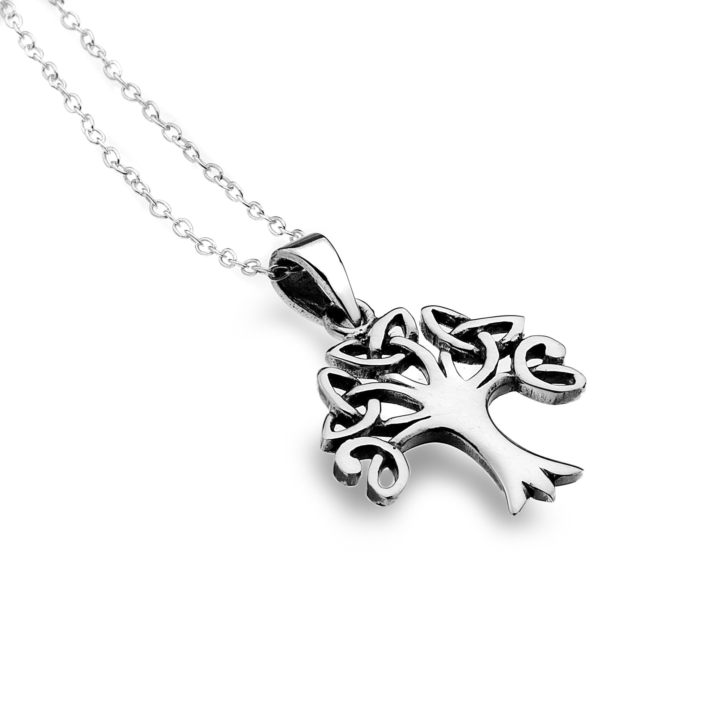 Sterling Silver Celtic Knot Tree of Life Pendant 1