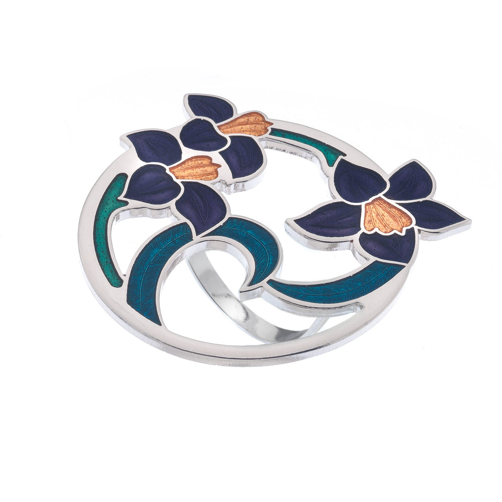 Blue & Orange Celtic Stripe Scarf Ring - Shop evoke90sdesign Other - Pinkoi