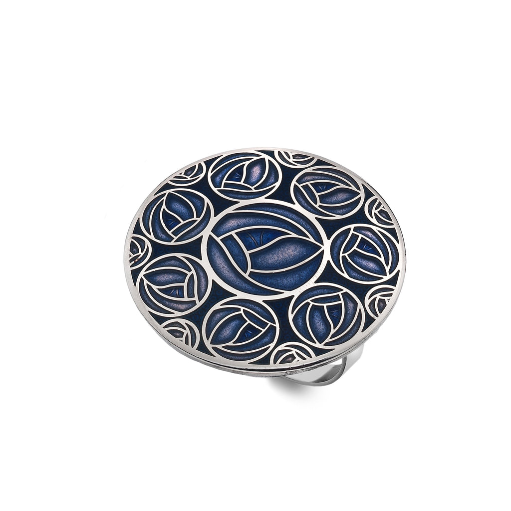 Scarf Rings - Mackintosh Multiple Blue Roses Scarf Ring